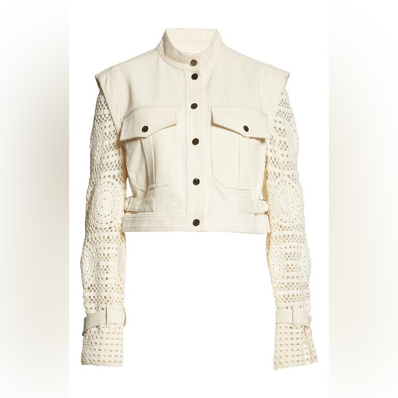 Veronica Beard Jackets & Blazers - Veronica Beard Aylin Crochet-Sleeve Jacket – Size  small 4/6